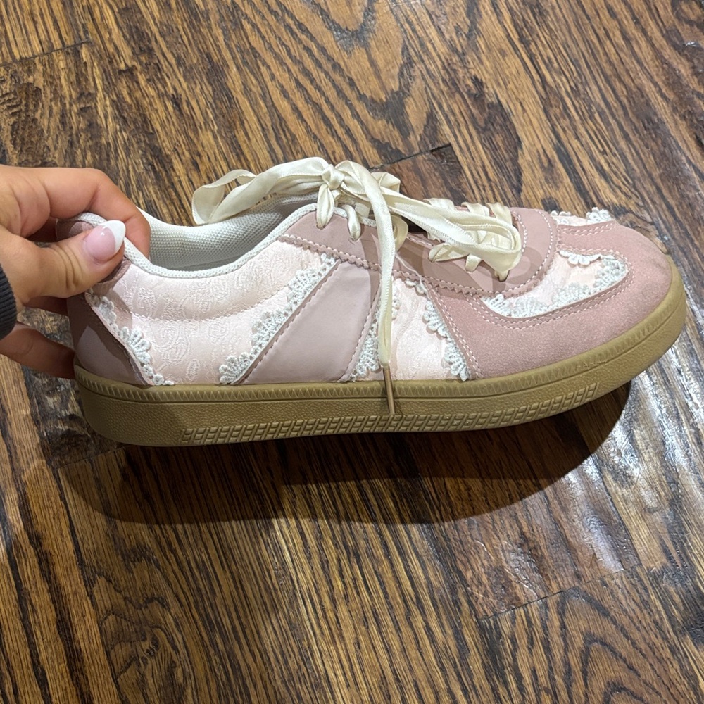 Stylish Pink and Cream Shoes